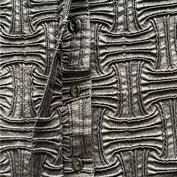 Great Cavalier By St Paul Black Textured Pattern Button Down Jacket Women’s L - Picture 7 of 10